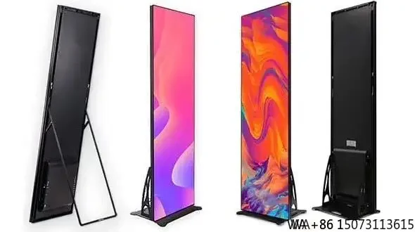 Indoor P2 High Refresh LED Display Floor Stand Advertising Poster with Cabinet Frame
