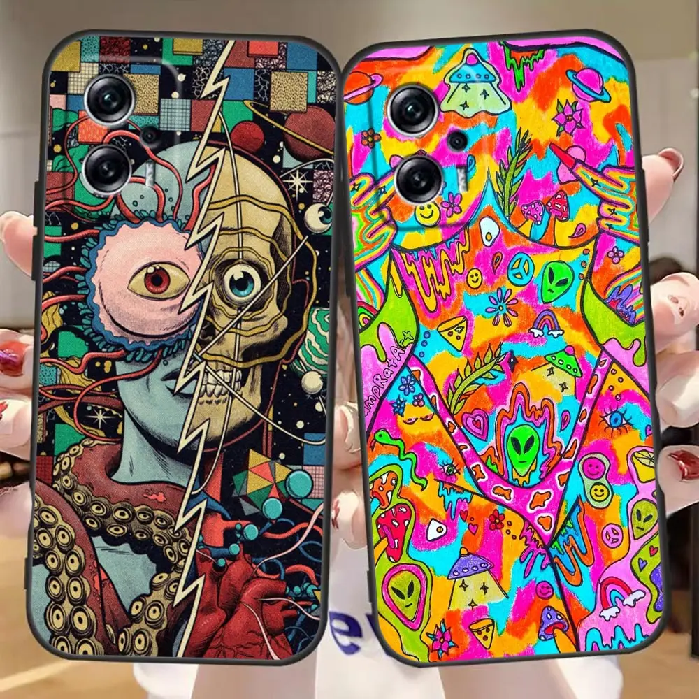 Indie Hippie Art Phone Case For Redmi Note 12 11 10 9T 9S 9 8T 8 7 6 A1 GO Pro Aprime 5G 4G Funda Coque Shell Case Cover