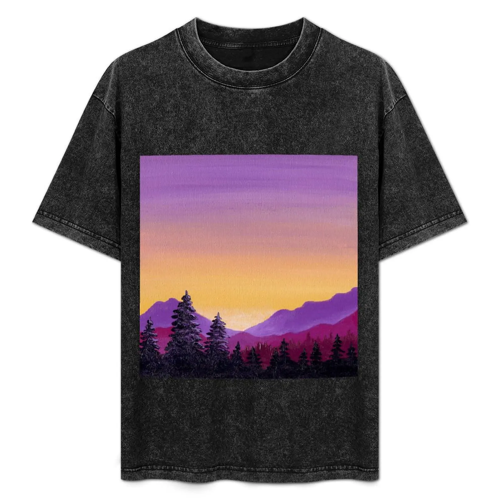 Purple Mountain Majesty T-Shirt Thanksgiving Casual Tee