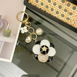 Camellia Key-chain Woman Luxury Cute Keychain on the Phone Mothers Day Gift Keys Holder Key Ring