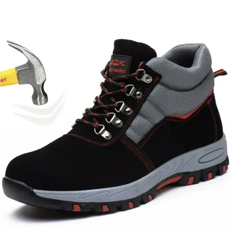 Men's Shoes High Quality High Top Safety Boots Designer Work Boots Steel Toe Shoes for Men Puncture-Proof Boot Warm Safety Shoes