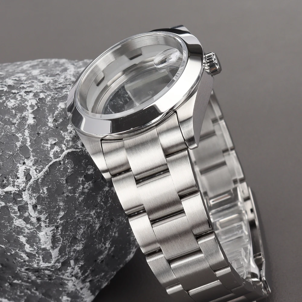 36mm 39mm Watch Case Bracelets Sapphire Glass Part For Seiko NH35 NH36 Miyota8215 Movement 28.5mm Dial Stainless Steel Oyster DJ view 5
