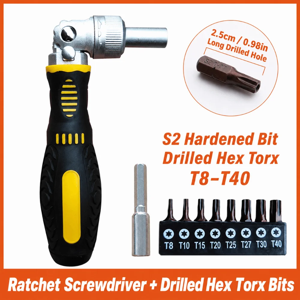72-Tooth Ratchet Two-way Screwdriver Set Adjustable Multi-angle Rotatable Screwdriver