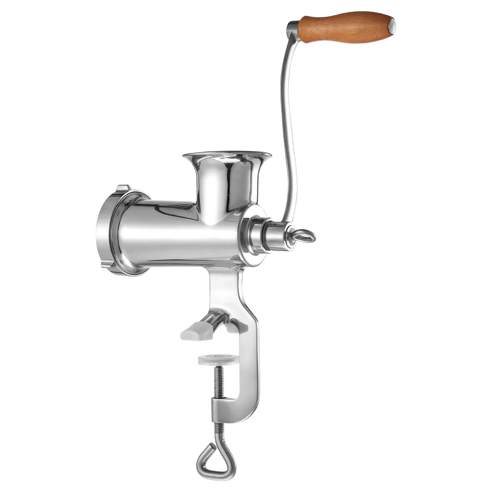 

Manual Meat Grinder, All Parts Stainless Steel, Hand Operated Meat Grinding Machine With Tabletop Clamp, 2 Grinding Plates &