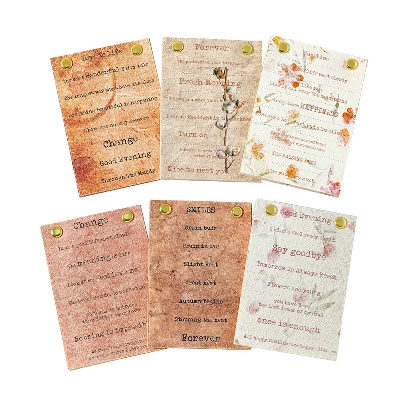 25 Sheet Vintage English Phrases Quote Craft Paper Junk Journal Planner Words Decorative Card Making Scrapbooking Material Paper