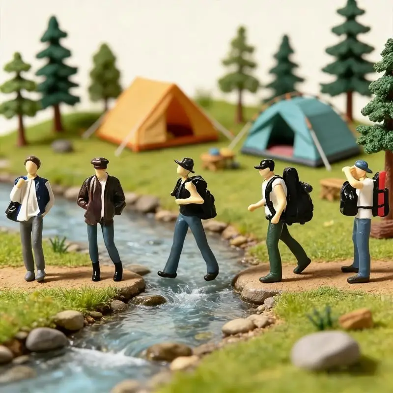 

Модель Backpackers, масштаб 1:64, миниатюрная фигурка с ручной росписью для миниатюрных сцен, реквизит для диорамы, модель 37JD