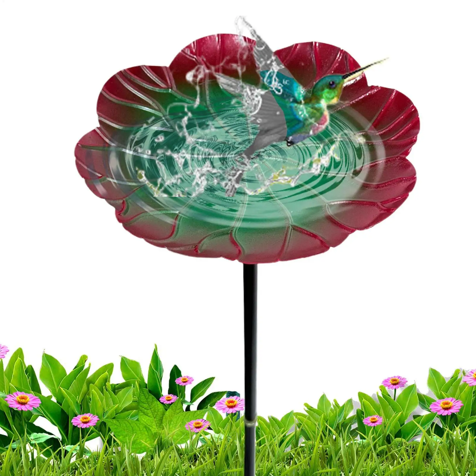 

Bird Baths For Outdoors Outdoor Bird Feeder Iron Birdbath Feeding Bowl With 3-Pronged Base For Outside Decor Yard Landscape