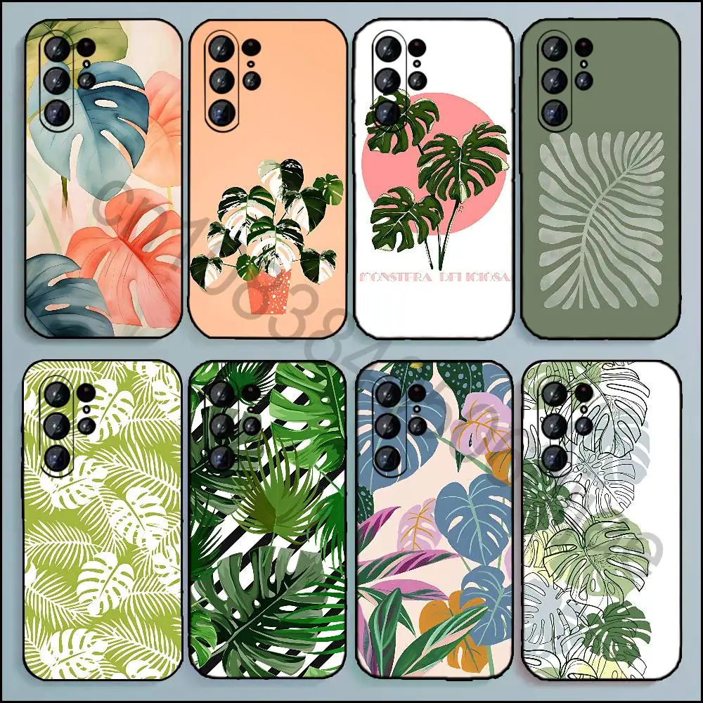 Monstera Phone Case For Samsung Galaxy A20 21 22 31 32 52 53 72 73 80 91 Soft Black Cover