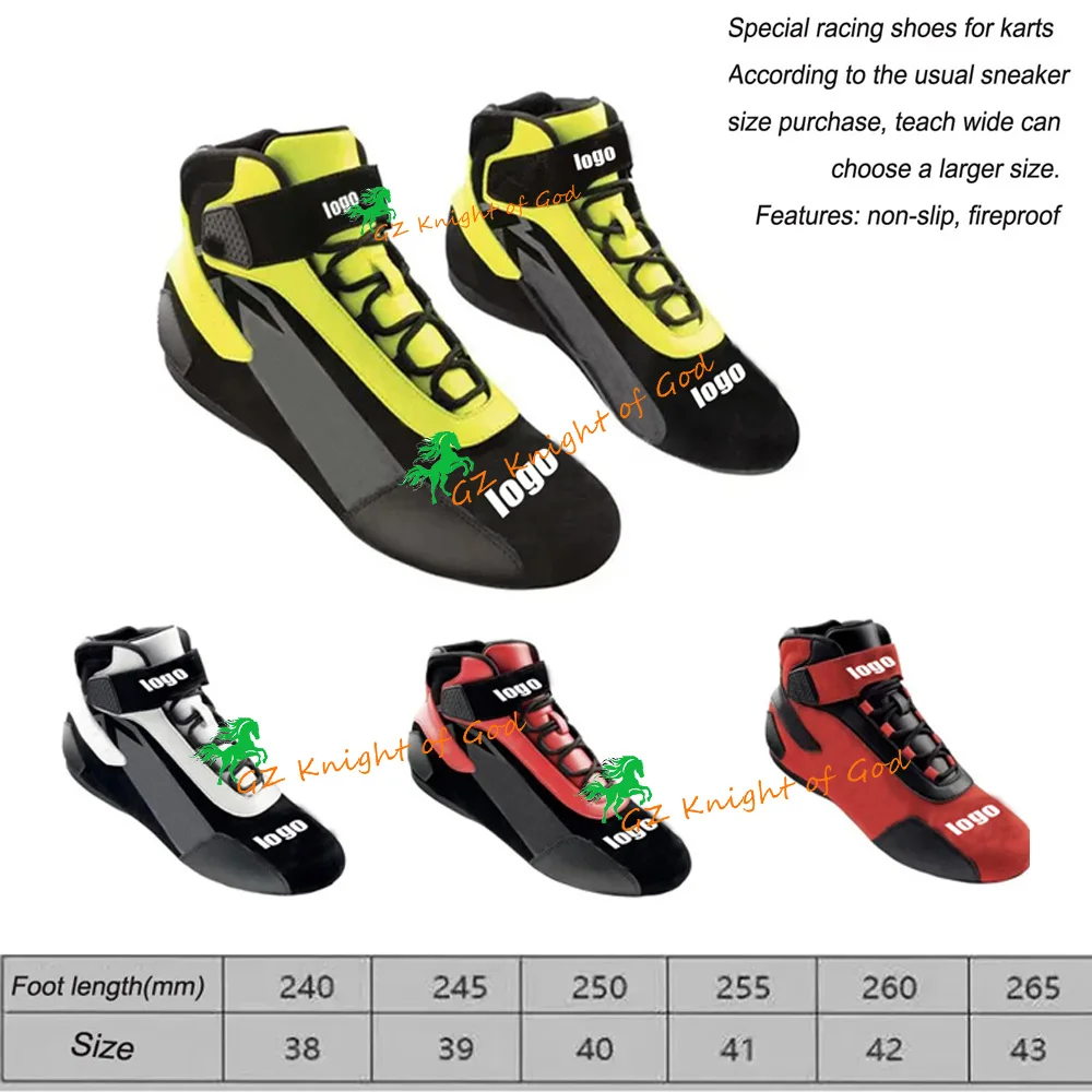 

Car Racing shoes Karting Practice shoes Men Women Rally Competition Coverall cowhid Fireproof Waterproof team shoes KS 3 shoes