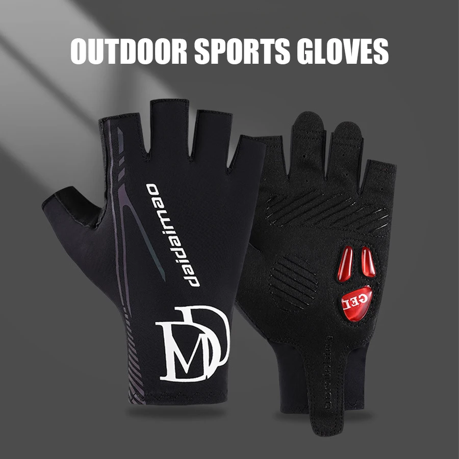 

Mountain Bike Cycling Gloves Half-Finger Summer Thin Men's and Women's Couple Anti-Slip Shock Absorption Fingerless Sports Outdo