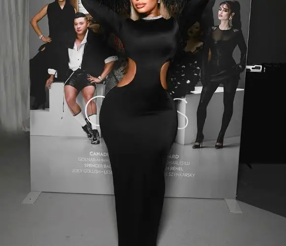 

Autumn New Fashionable and Sexy Personalized Hairy Decoration Cuffs and Waist Hollow Design Tight Hip Hugging Dress