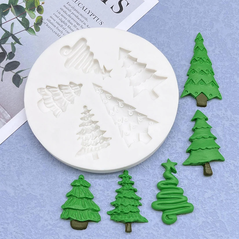 Christmas Tree Silicone Mold Sugarcraft Chocolate Cupcake Baking Mold Fondant Cake Decorating Tools