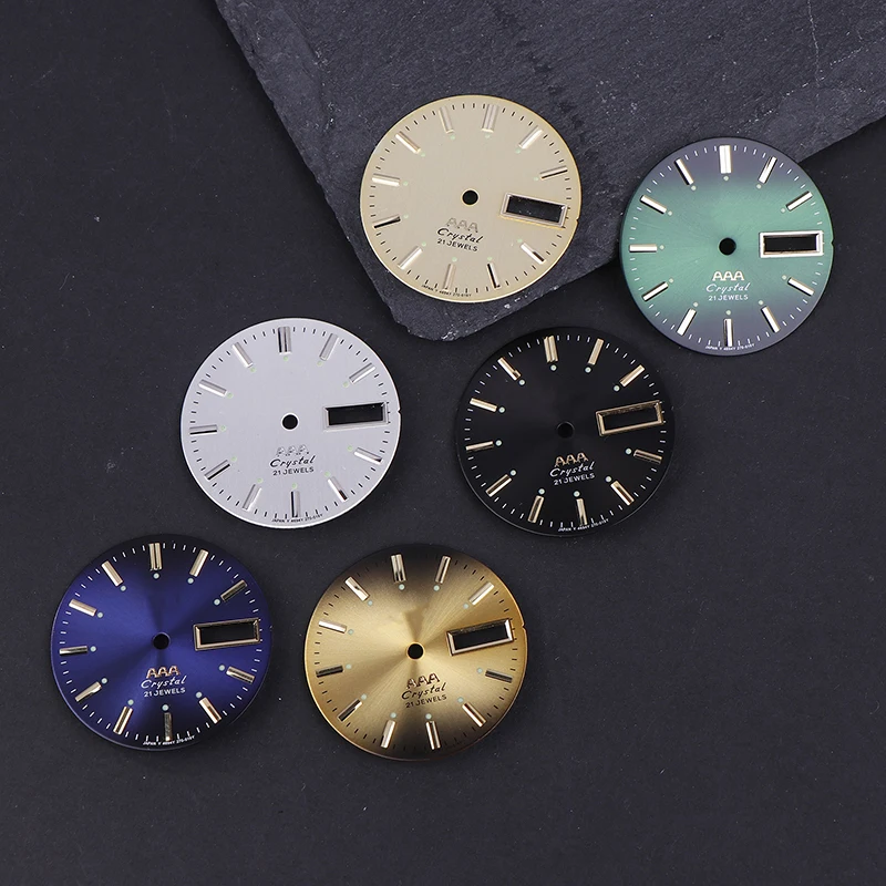 1pcs Vintage Watch Dial DIY Parts 3 A Dual Calendar Literal Men's Watch Accessories For 46941/46943 Movement