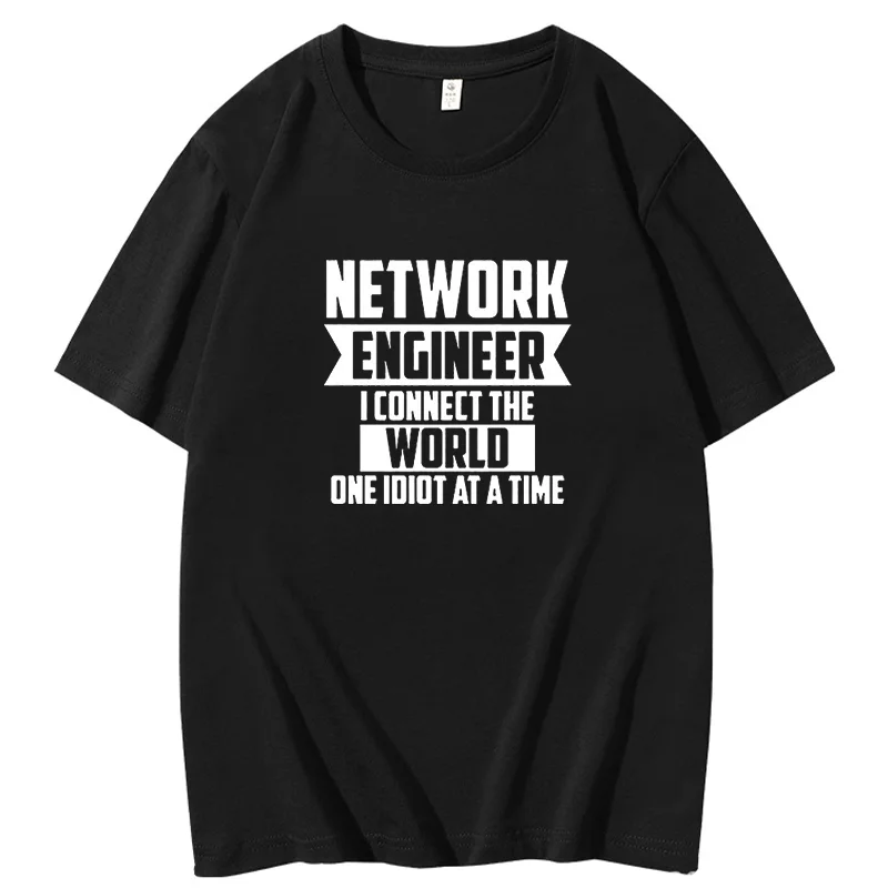 Network Engineer Connect The World Novelty graphic t shirts Oversized Funny T Shirt Harajuku Vintage Summer Men\'s clothing