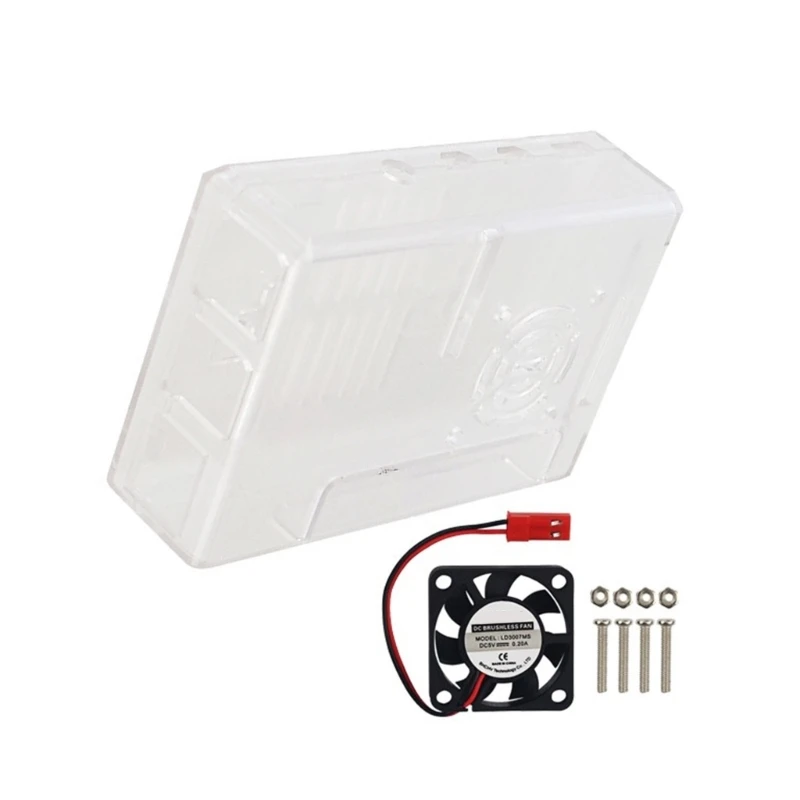 Enclosure Box for RPI model 4 with GPIO Access Removable Cover Optional Fan Dropship