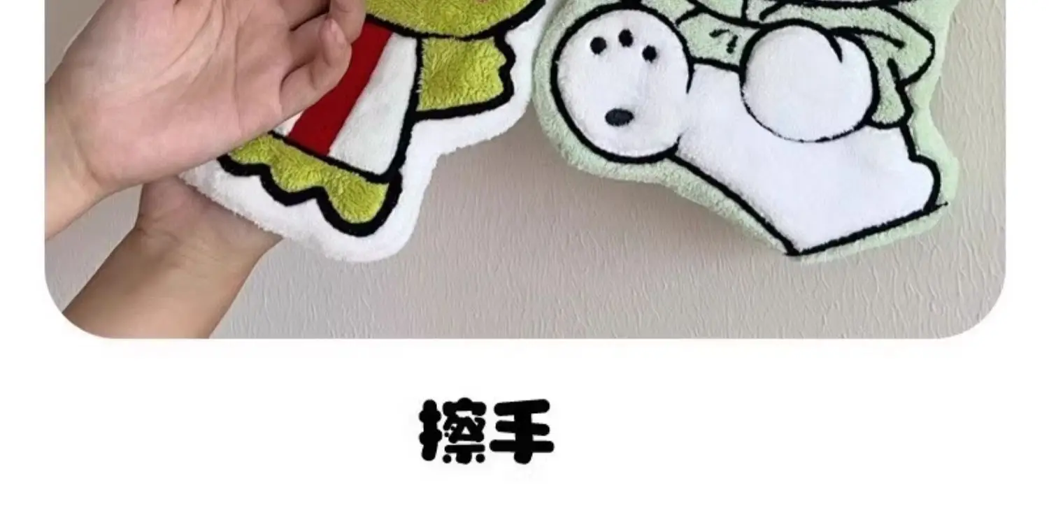 Neues Produkt auf Lager: KT Cat My Melody Hängendes Handtuch, verdickt, super saugfähig, niedliches Cartoon-Design für Bad, Küche und Haushalt – Detail 23