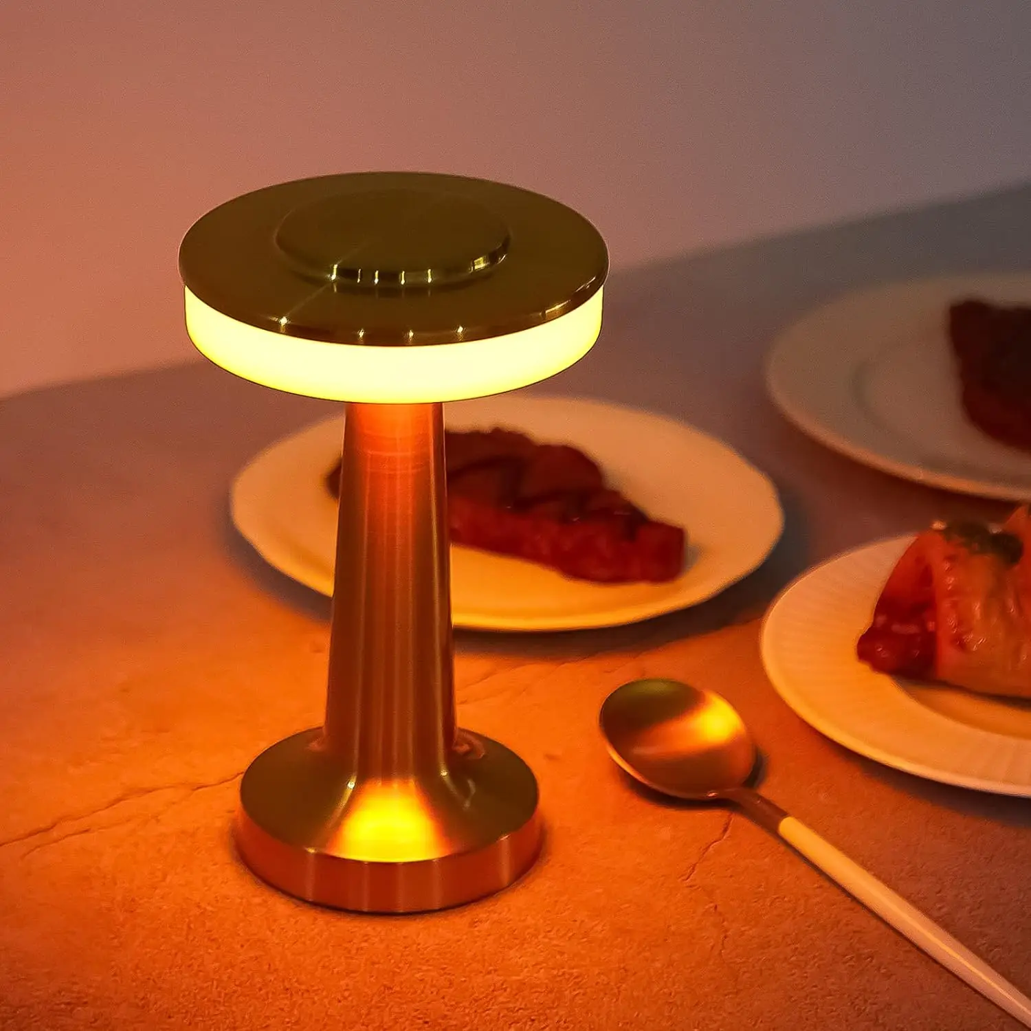 Bezprzewodowa lampa, lampa akumulatorowa, 3-kolorowa przenośna lampa LED z możliwością ściemniania, lampa akumulatorowa do użytku domowego, lampa zasilana bateryjnie do sypialni