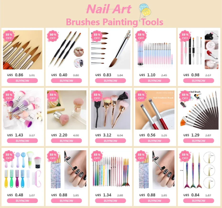 Description Picture 2 of item3PCS/SET Nail Painting Pen Set Nail Art UV Gel Extension Builder Petal Flower Drawing Brush Manicure Tools