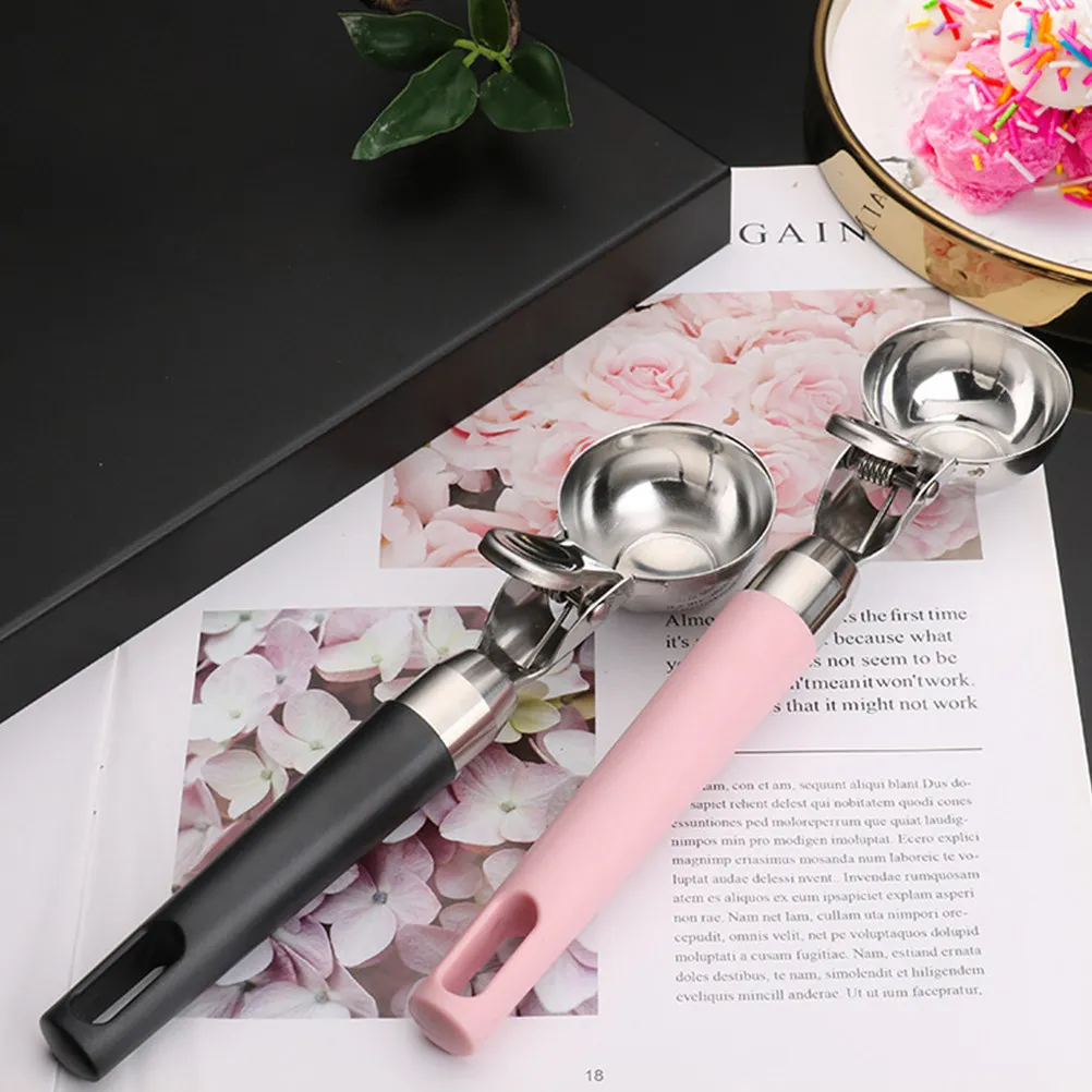 Ice Cream Scoop Stainless Steel Dessert Ball Maker For Fruit Salad Portion Control Easy Clean Kitchen Tool Ice Cream Spoon