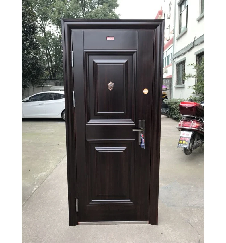

China Residential Safety Stainless Steel Single Door Design Metal Door Sales in America