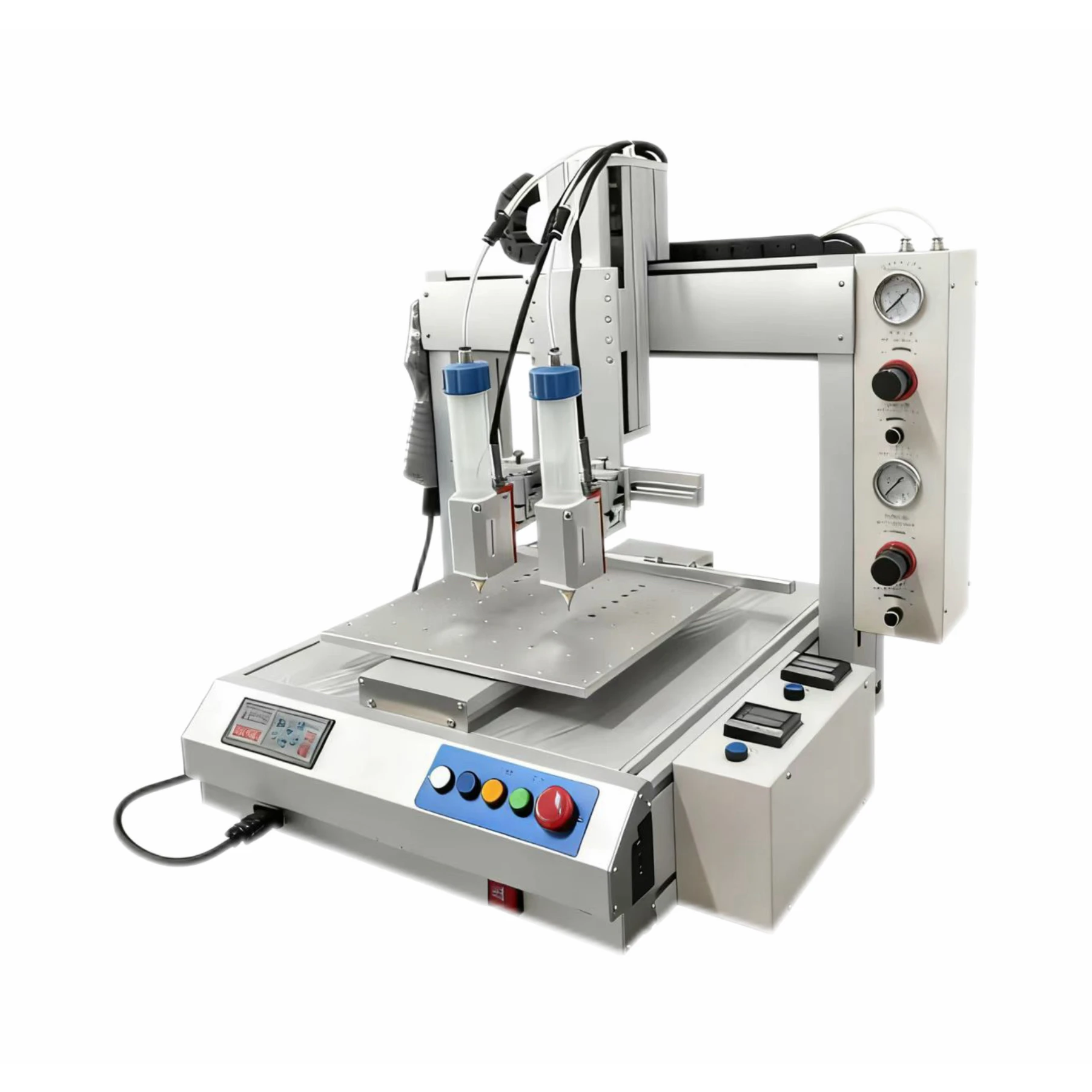 ccd visual dispensing system three-cylinder 30cc 100cc silicone rubber three-axis drum applicator with hot plate