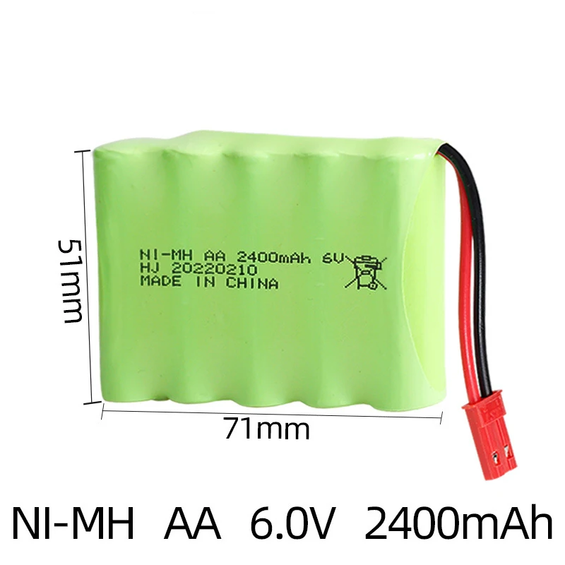 6V Rechargeable Batteries For RC Toys AA NIMH Battery Packs For RC Cars Tanks Trucks Robots Guns Boats NI-MH Battery 2400mAh