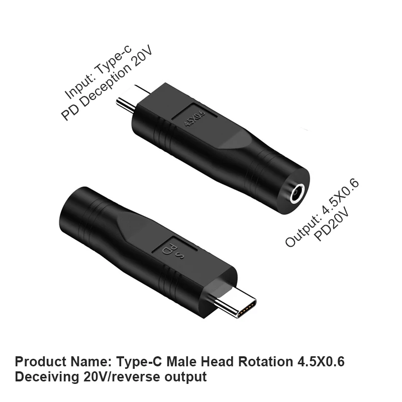 Type-C To DC PD 100w Fast Charging Adapter For Laptop For Lenovo Notebook For Power Tool Remote Control Toys Car Vacuum Cleaner
