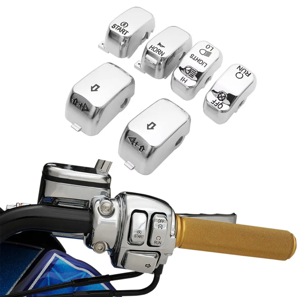 Motorcycle Handlebar Switch Caps Fit For Harley Davidson Dyna Softail Touring Sportster V-Rod & CVO 1996-2017 Accessories