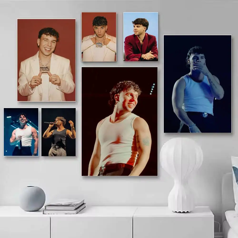 Q-Quevedo Singer  Poster Versatile HD Waterproof Wall Art Self-Adhesive Decor for Any Space Ideal Gift