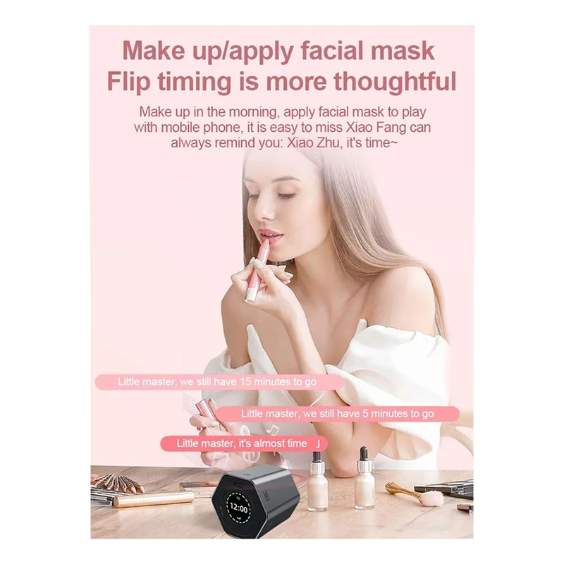 นาฬิกาดิจิตอลจับเวลาแม่เหล็กจับเวลาครัวHexagon Flip Timerสําหรับศึกษาทําอาหารการออกกําลังกายใช้งานง่ายMagnetic