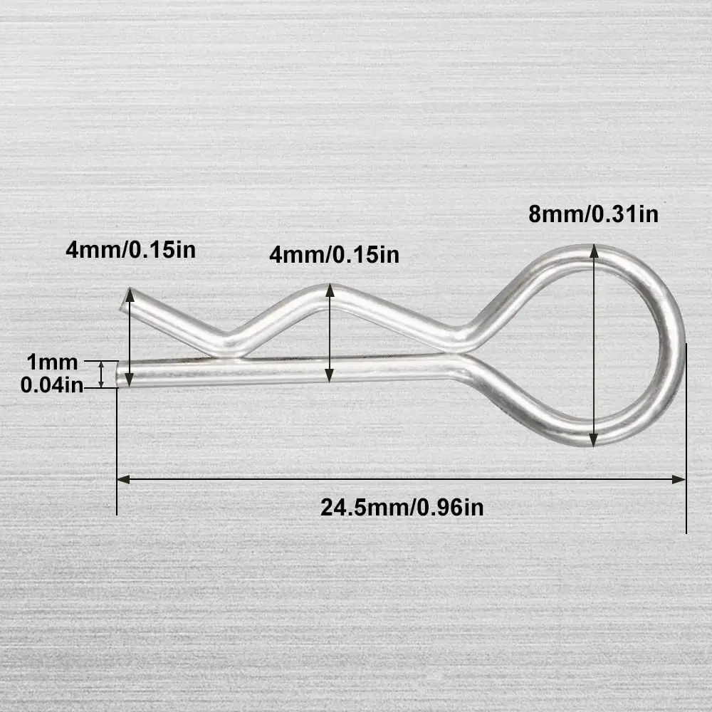 OGRC 100Pcs Universal RC Body Clips Pins Set for 1/8 1/10 1/12 Scale Redcat HPI Himoto HSP Exceed RC Car Body Part Replacement
