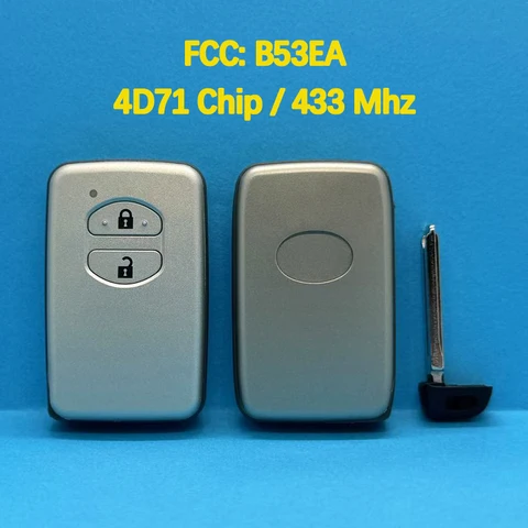 CN007285 Aftermarket 2 кнопки умный дистанционный ключ FCC B53EA 4D71 чип 433 МГц без ключа Go для Toyota LAND CRUISER 2008+
