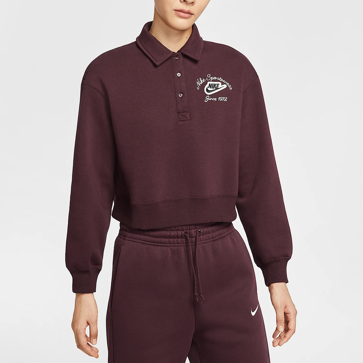 

Оригинальная женская толстовка Nike Sportswear с плюшевым воротником и свободным кроем IM7487-652