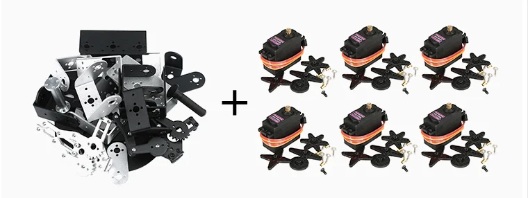 Pinza manipolatore robot multi DOF con braccio robotico 6dof aggiornato con 6 pezzi Mg996r Servos Sterzo Grabbing Maker Education