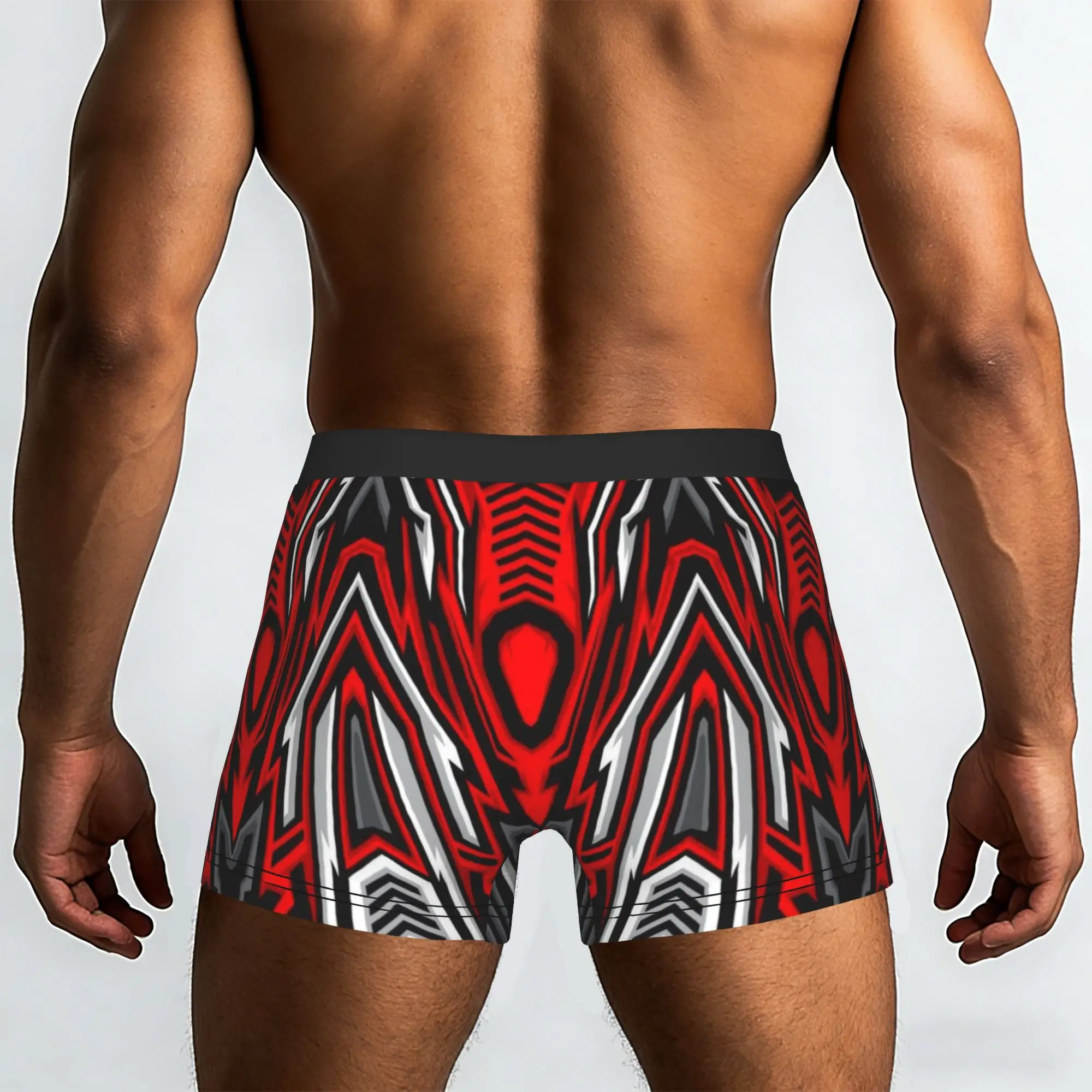 Red Racing Sport Jersey Graphic  Underpants Homme Panties Male Underwear Comfortable Shorts Boxer Briefs