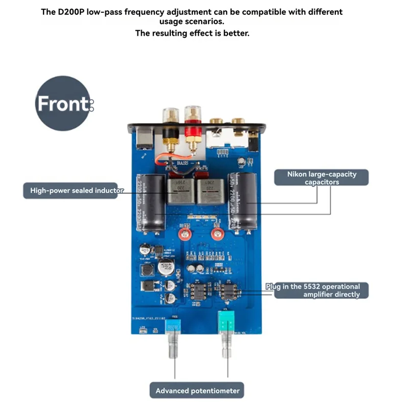 APPLIA-D200P TPA3221 Mono High Power Subwoofer Amplifier HIFI Fever Digital Audio Amplifier For Superior Sound Quality