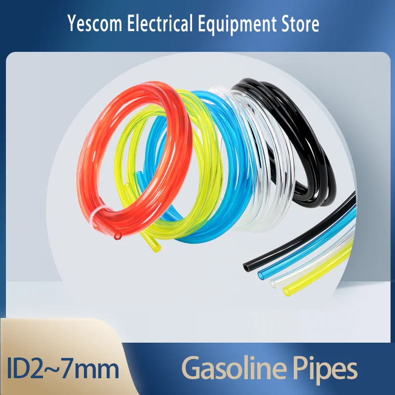 

1-20M Oil Corrosion Resistant Fuel Line Hose Polyurethane ID2-7mm Multiple Sizes Colors for Motorcycle Go Kart Tricycle