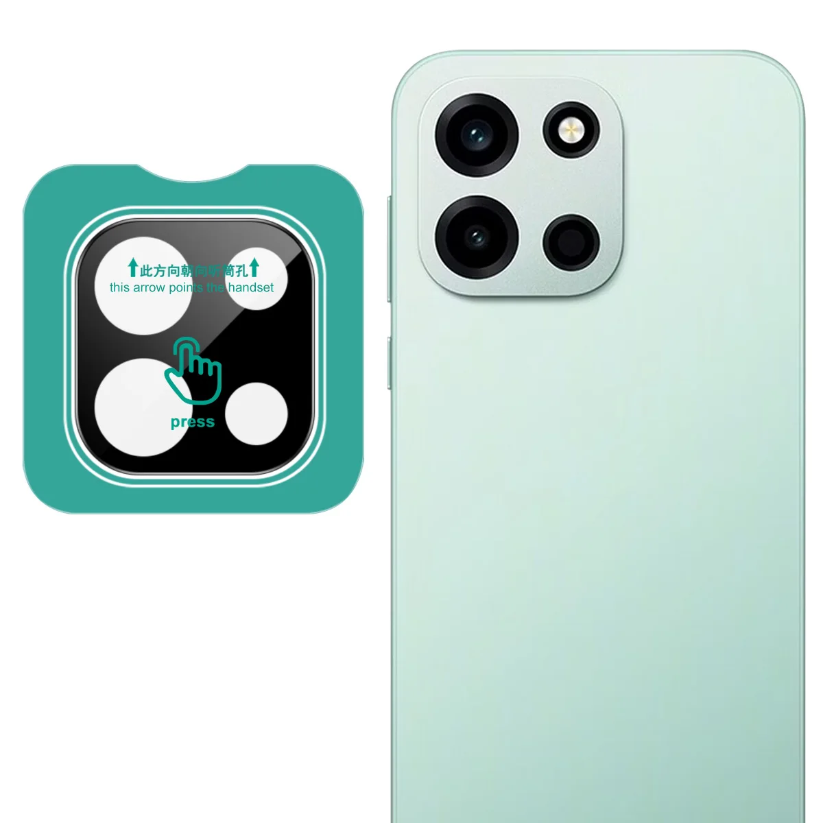 

IMAK Lens Glass for OnePlus Turbo 6 5G Camera Protector Film Self-positioning