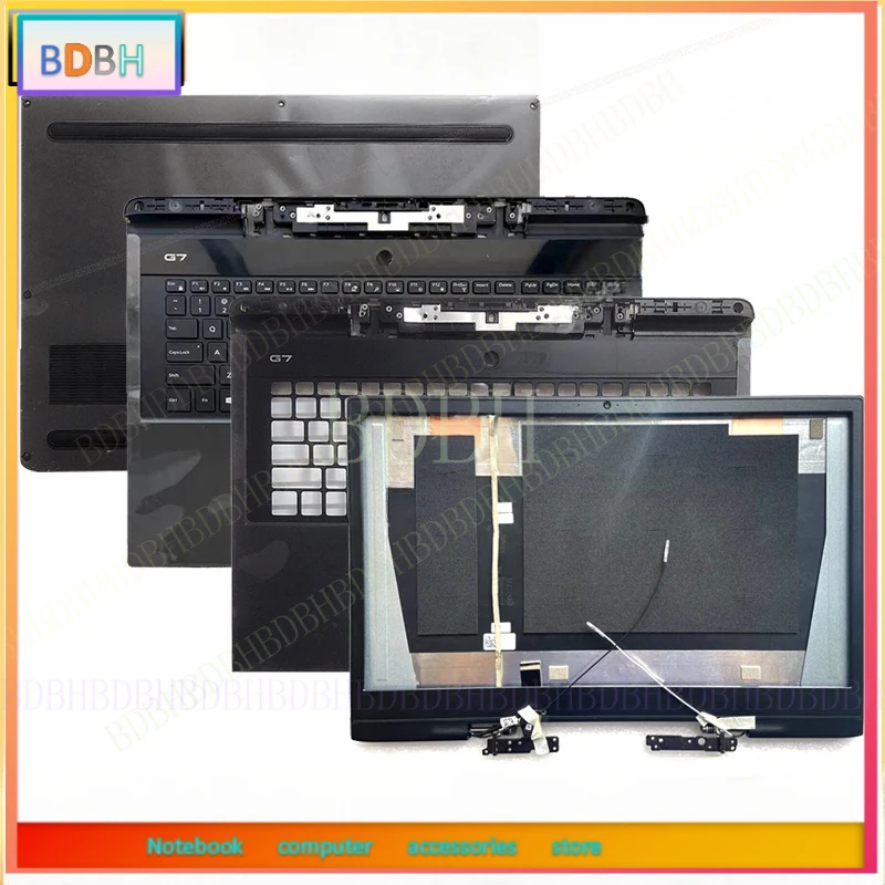 NEW For G7 17 7790 Black Laptop LCD Back Cover/Front Bezel/Hinges/Palmrest/Keyboard/Bottom /CaseLaptop Frames