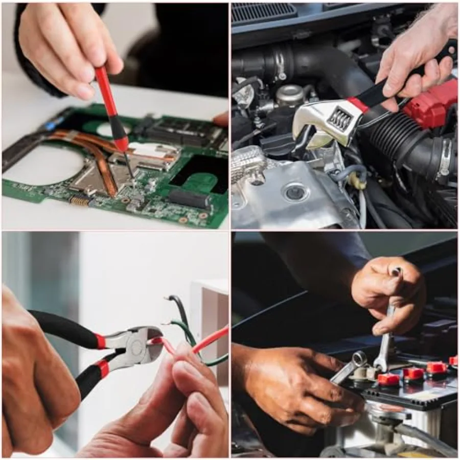 147 Pieces Tool Set for Home Car Dorm Garage Comprehensive Hand Tool Kit with Storage Box Featuring Screwdrivers Adjustable Wre