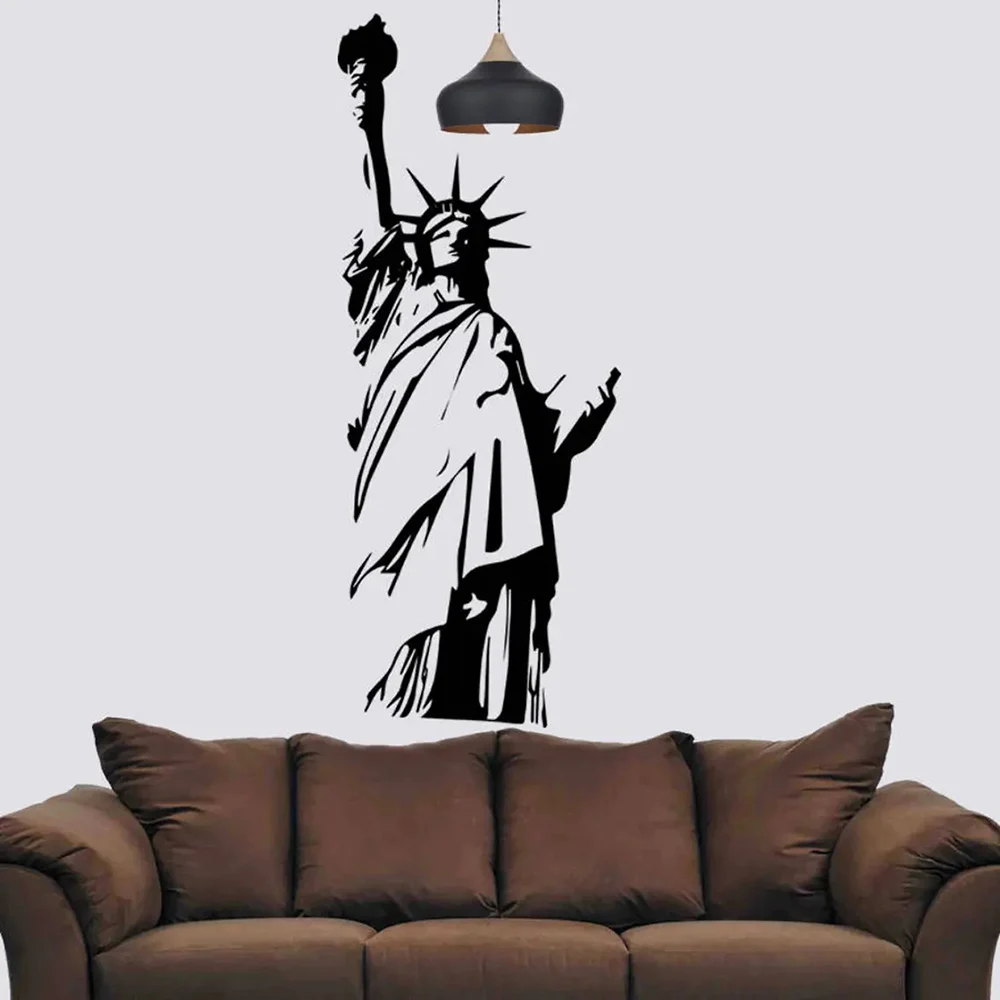 Наклейка на стену в виде статуи Свободы, США, наклейка на стену в виде статуи Свободы для дома, гостиной, плакат для украшения спальни, виниловые художественные наклейки S210