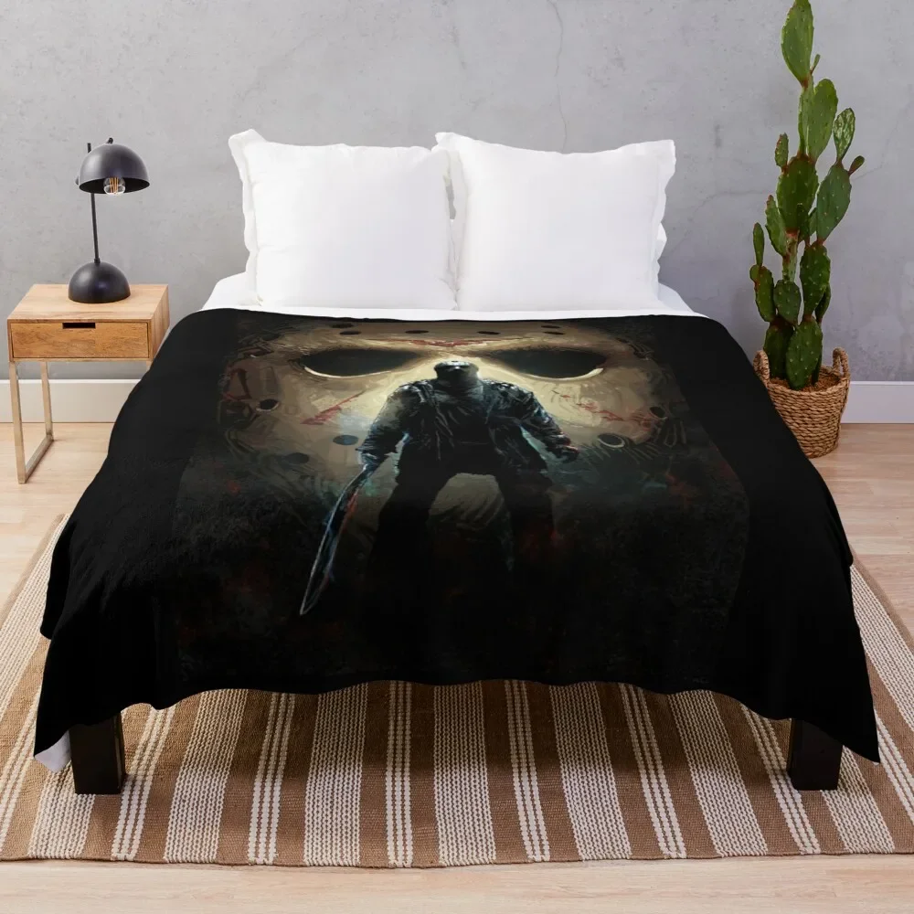 Jason Voorhees Throw Blanket Sofas Summer Soft Plaid Luxury Designer Blankets