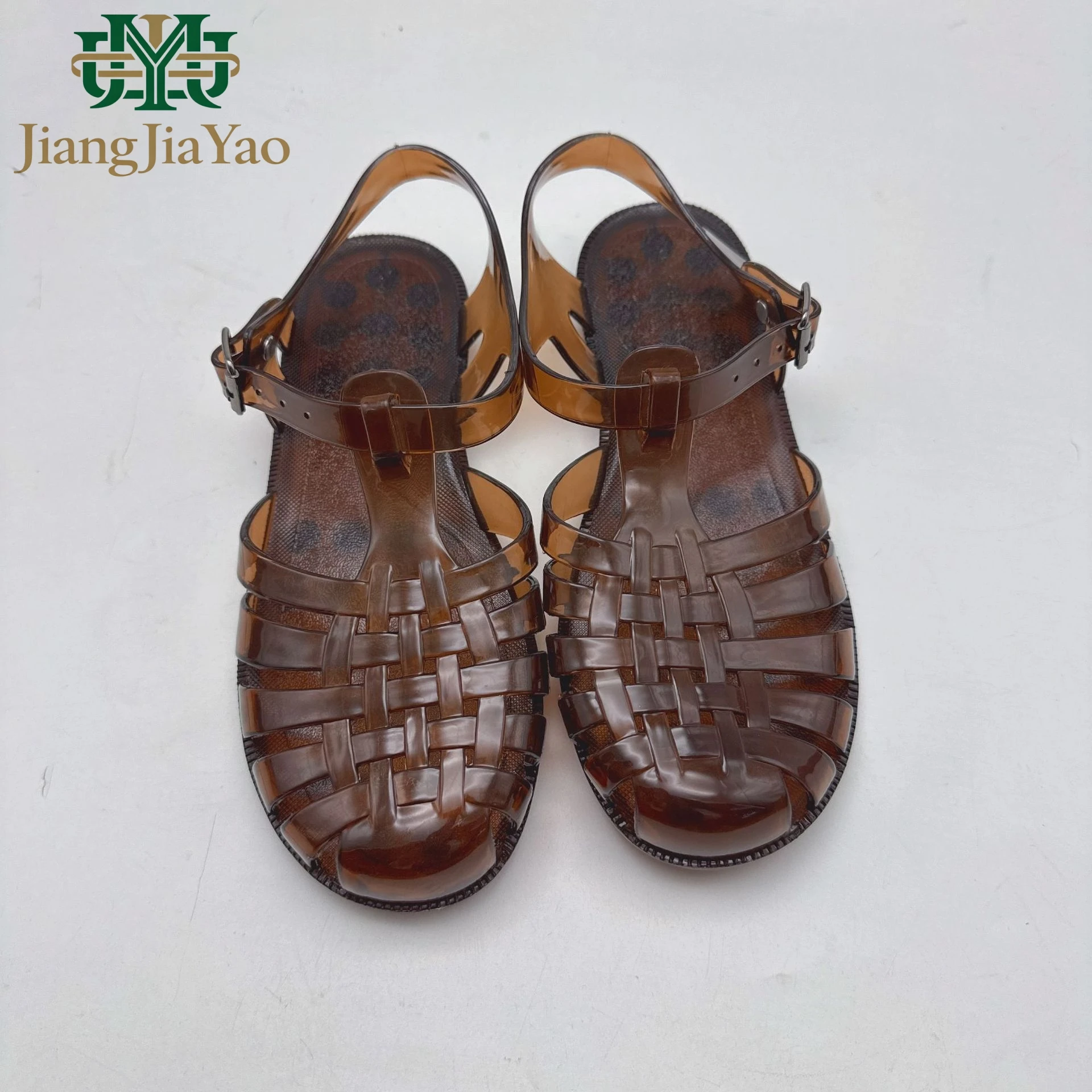 Sommerliche römische Jelly-Sandalen für Erwachsene, neue modische Unisex-Outdoor-Anti-Rutsch-Strandsandalen, Paar-Sandalen mit weicher Sohle, vielseitige Baotou-Sandalen