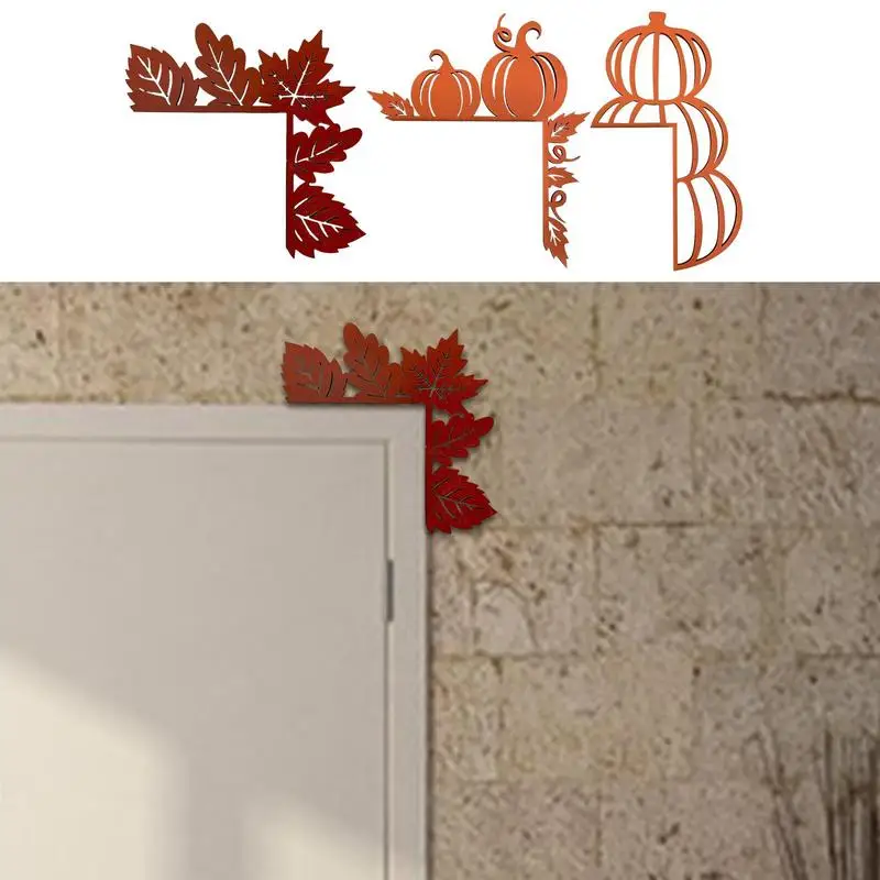 

Fall Door Corner Deco Wood Frame Corner Decoration Halloween pumpkin maple leaf Decor Home Decor Home Decoration Accessories