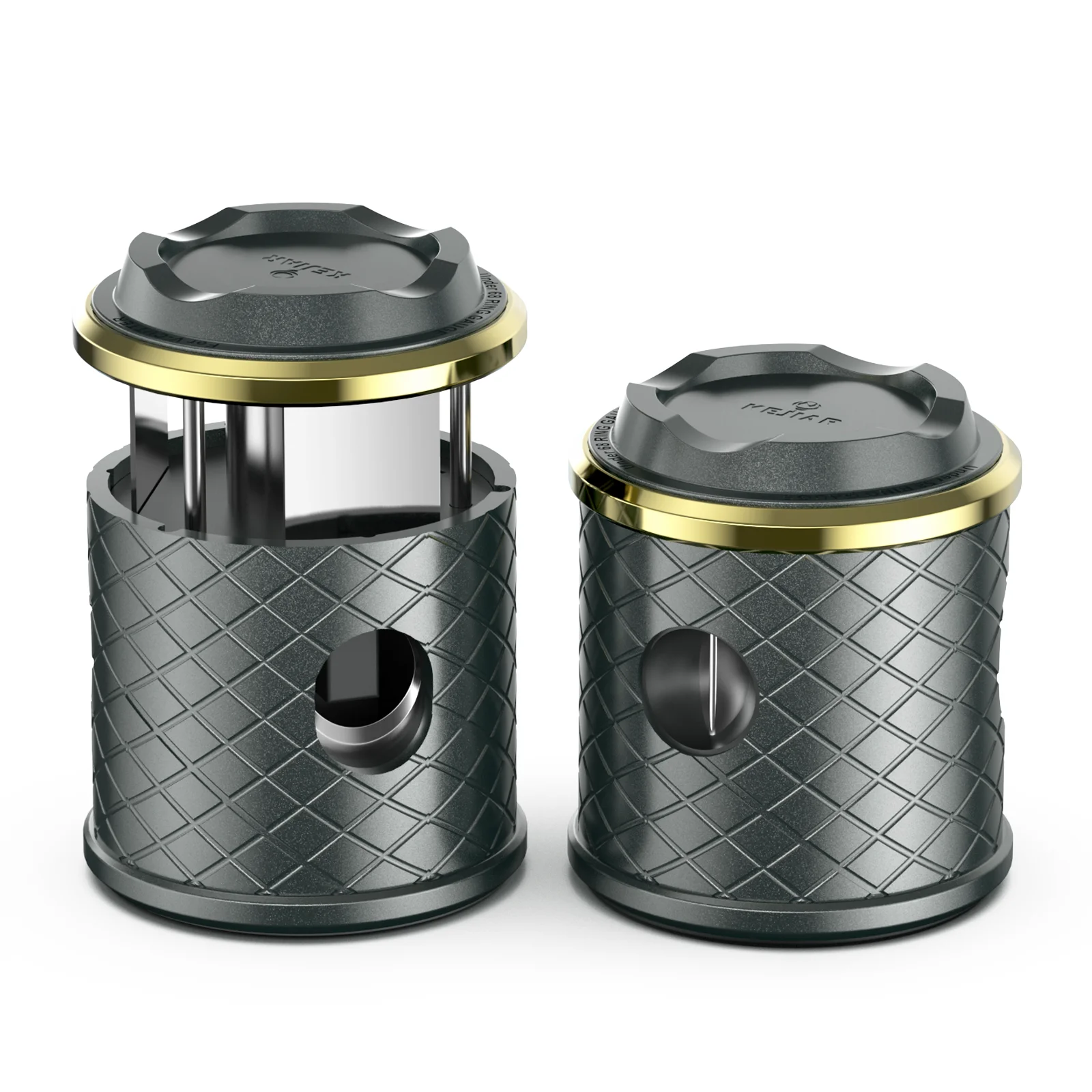 

4-in-1 Cigar Cutter with Cigar Holder, Two Size Guillotine, V-Cutter, Cuts up to 68 Ring Size Cigars,Father's Day Gift for Men