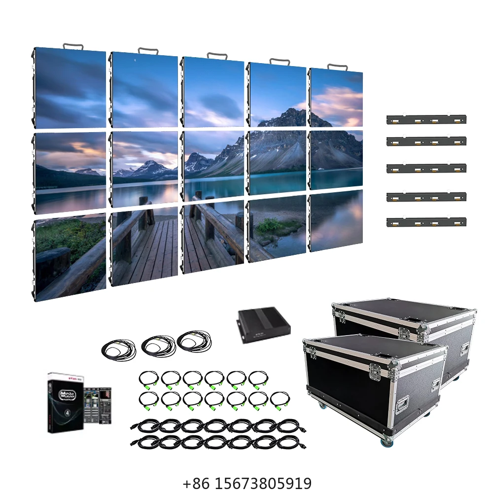 

Светодиодный видеоэкран для помещений и улицы 500x500 мм, гигантский сценический фон, P1.95 P2.6 P2.9 P3.91, бесшовное соединение, аренда, светодиодный дисплей