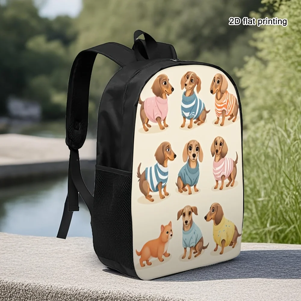 

Легкий рюкзак с принтом самоеда, 1 шт. — вместительная дорожная сумка с регулируемыми ремнями, складная конструкция.