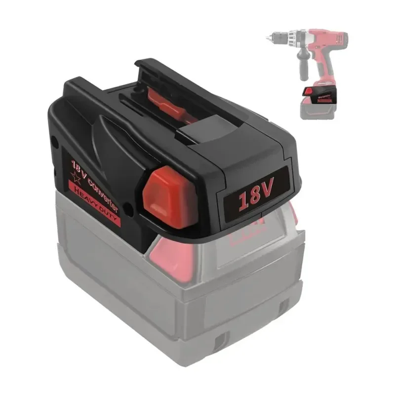 For M-18 48-11-1815 18V Lithium-Ion To for MIL V18 18V Ni-Cd Battery Converter with USB Port M18V18 Battery Adapter Converter