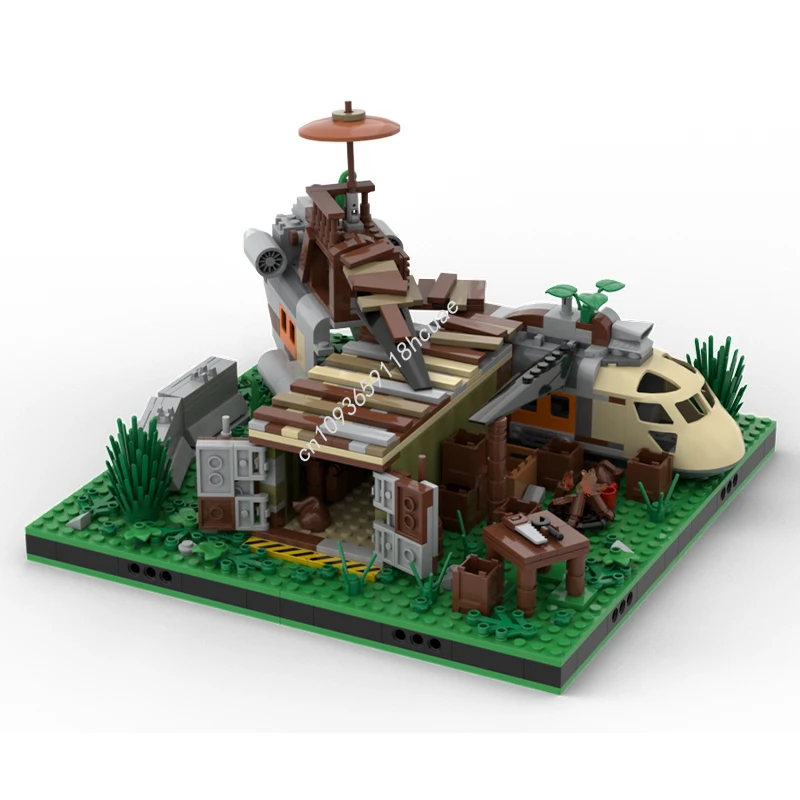 

732pcs MOC Apocalypse Helicopter Base Assemble creative Building Blocks Christmas Gift Advanced DIY Designed for Adults