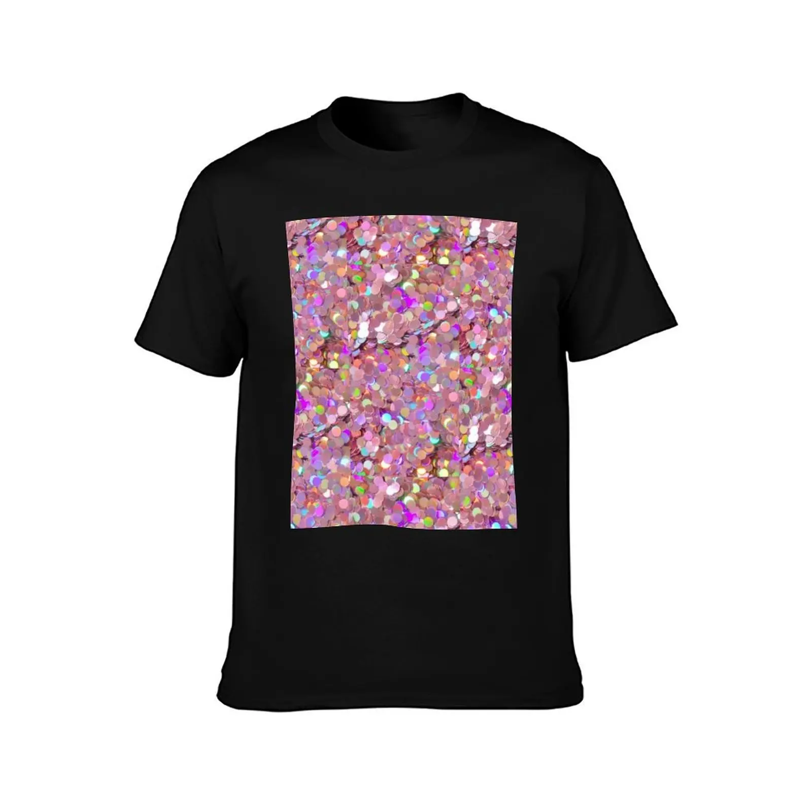 Pink (Photo of Sequins - NOT REAL) T-Shirt designer shirts oversized anime tshirt mens tall t shirts